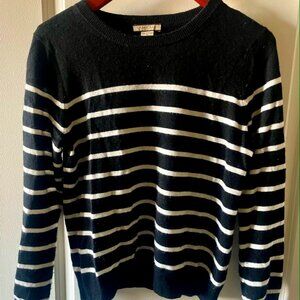 Black & White striped cashmere sweater
